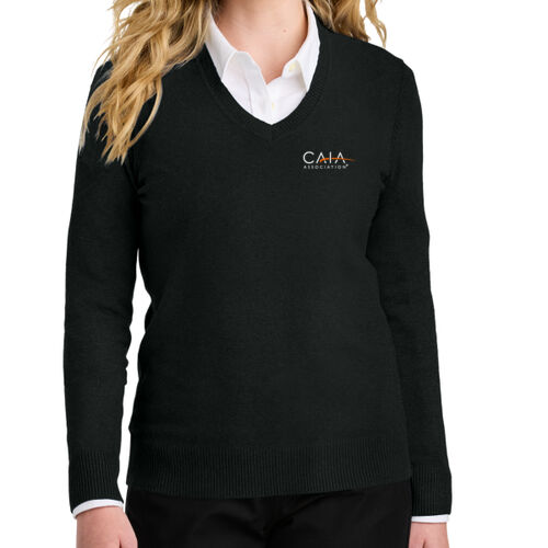 LC - Easy Cotton Tee - Women's Easy Care V Neck Sweater Thumbnail