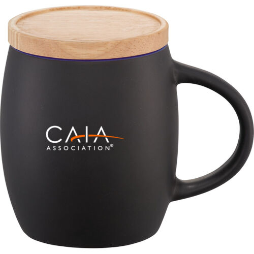 CC - Hearth Ceramic Mug with FSC 100% Wood Lid/Coaster 15oz Thumbnail